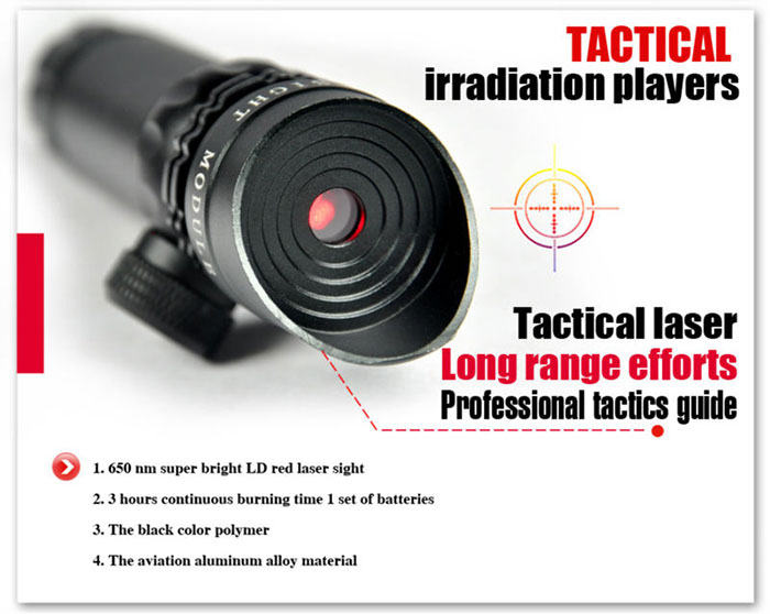 狩猟スコープ 赤色 レーザー サイト 調整可能な焦点 スイッチの線